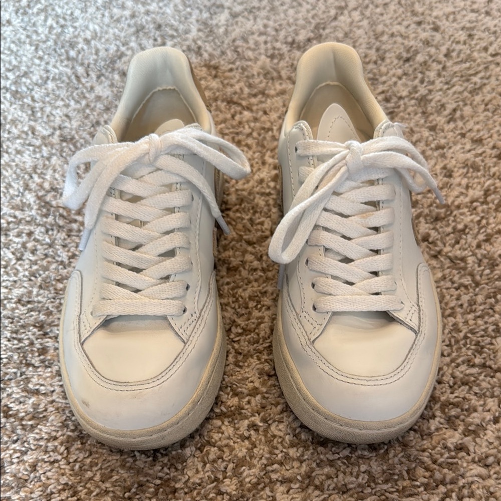 VEJA White Leather Sneakers